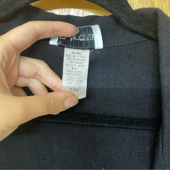 Vintage Aparenza Blazer Jacket Black w/ Pockets Office Simple Minimalist Staple - Picture 9 of 11